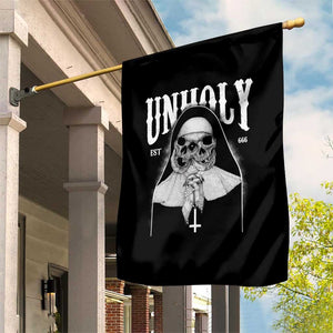 Unholy Nun Garden Flag Skeleton Dirty Nun Creepy Halloween TS09 Print Your Wear