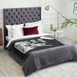 Halloween Rock N Roll Throw Blanket Will Never Die Zombie TS09 Print Your Wear