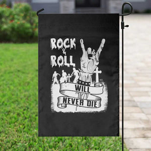 Halloween Rock N Roll Garden Flag Will Never Die Zombie TS09 Print Your Wear