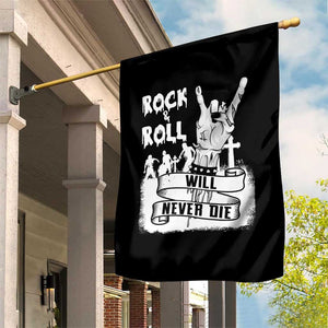 Halloween Rock N Roll Garden Flag Will Never Die Zombie TS09 Print Your Wear