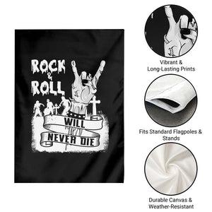 Halloween Rock N Roll Garden Flag Will Never Die Zombie TS09 Print Your Wear