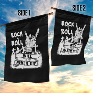 Halloween Rock N Roll Garden Flag Will Never Die Zombie TS09 Print Your Wear