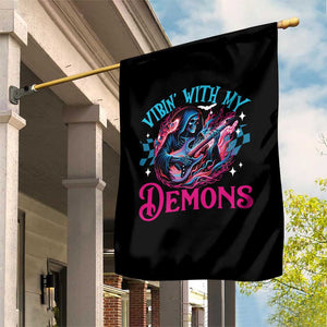 Halloween Rock N Roll Garden Flag Vibing With My Demons TS09 Print Your Wear