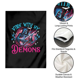 Halloween Rock N Roll Garden Flag Vibing With My Demons TS09 Print Your Wear