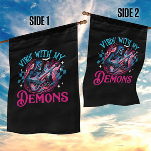 Halloween Rock N Roll Garden Flag Vibing With My Demons TS09 Print Your Wear