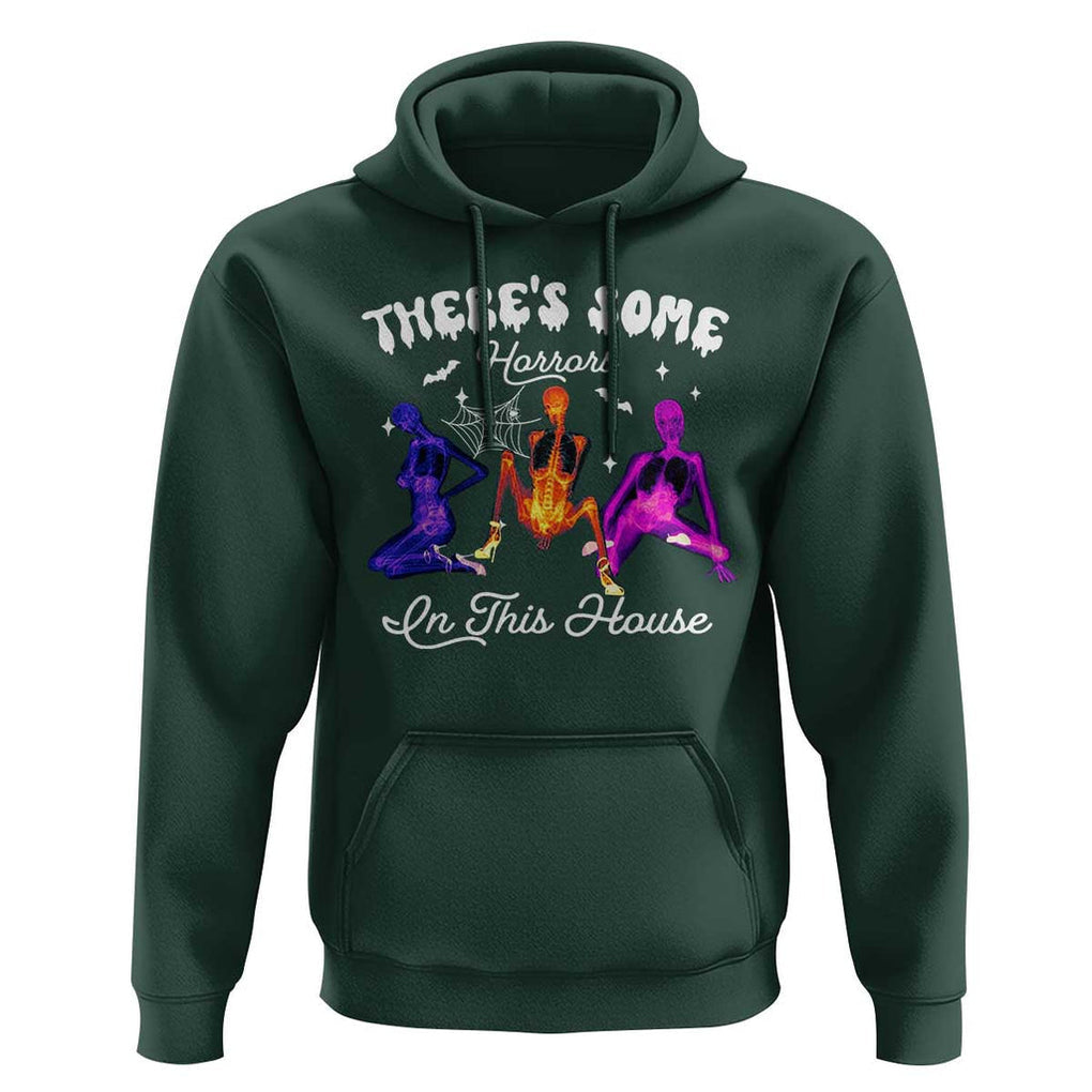 Funny Halloween Hoodie There're some Horrors In This House TS09 Dark Forest Green Print Your Wear