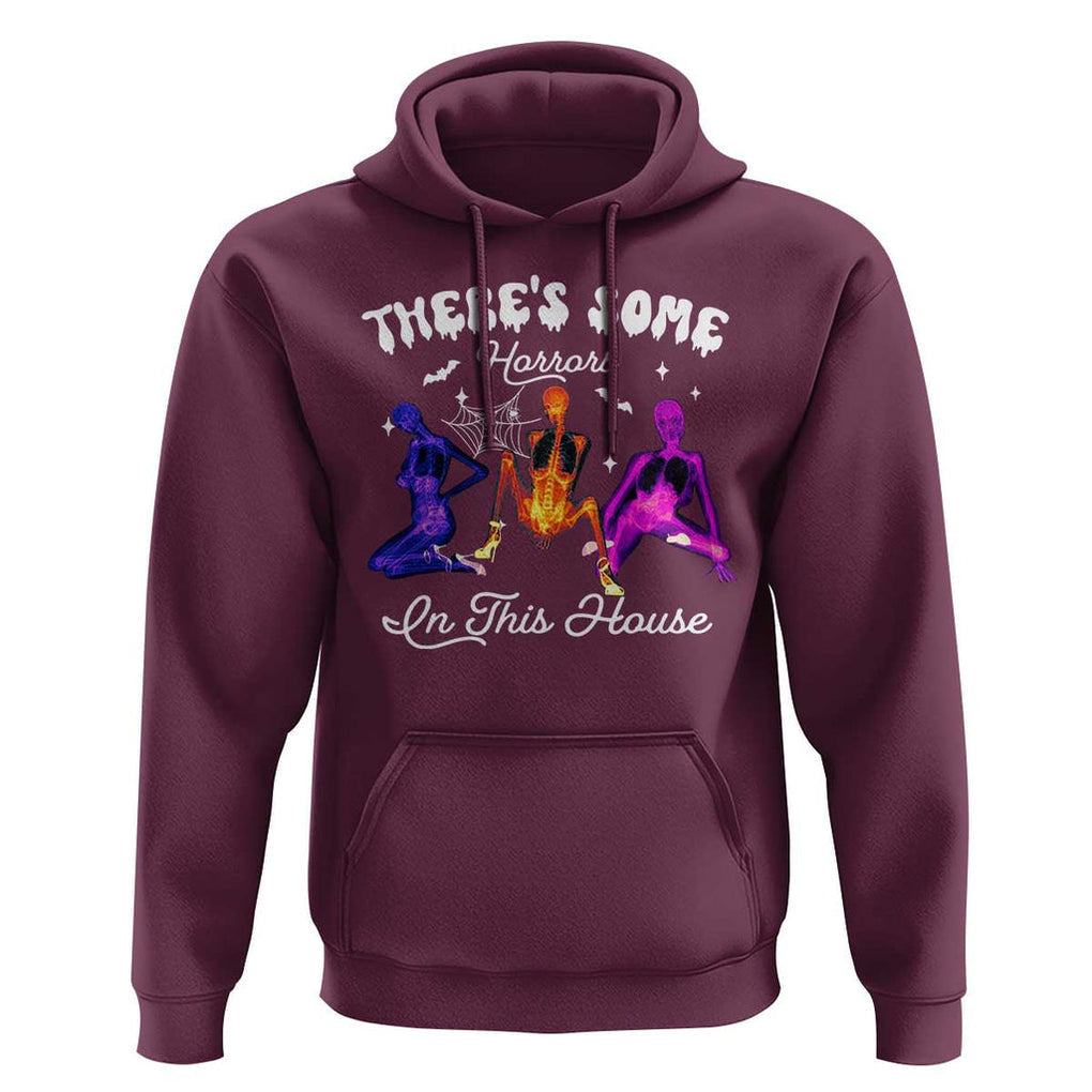 Funny Halloween Hoodie There're some Horrors In This House TS09 Maroon Print Your Wear