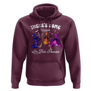 Funny Halloween Hoodie There're some Horrors In This House TS09 Maroon Print Your Wear