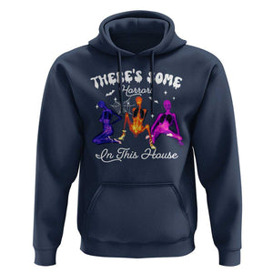 Funny Halloween Hoodie There're some Horrors In This House TS09 Navy Print Your Wear