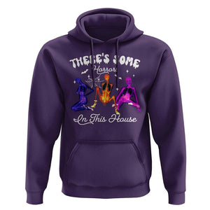 Funny Halloween Hoodie There're some Horrors In This House TS09 Purple Print Your Wear