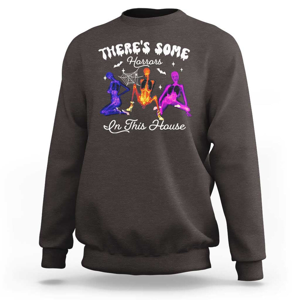 Funny Halloween Sweatshirt There're some Horrors In This House TS09 Dark Chocolate Print Your Wear