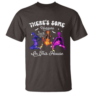 Funny Halloween T Shirt There're some Horrors In This House TS09 Dark Chocolate Print Your Wear