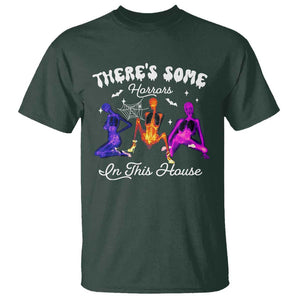 Funny Halloween T Shirt There're some Horrors In This House TS09 Dark Forest Green Print Your Wear