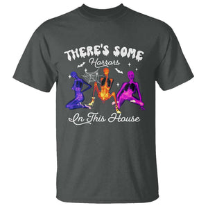 Funny Halloween T Shirt There're some Horrors In This House TS09 Dark Heather Print Your Wear