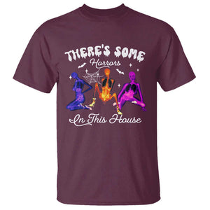 Funny Halloween T Shirt There're some Horrors In This House TS09 Maroon Print Your Wear