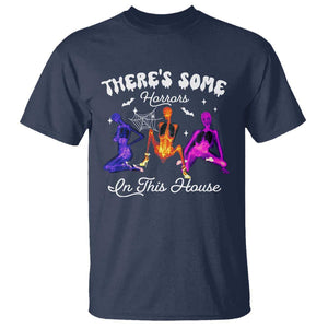 Funny Halloween T Shirt There're some Horrors In This House TS09 Navy Print Your Wear