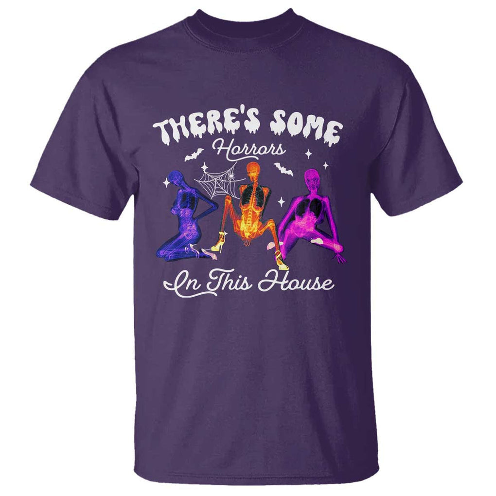 Funny Halloween T Shirt There're some Horrors In This House TS09 Purple Print Your Wear