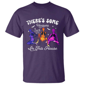 Funny Halloween T Shirt There're some Horrors In This House TS09 Purple Print Your Wear