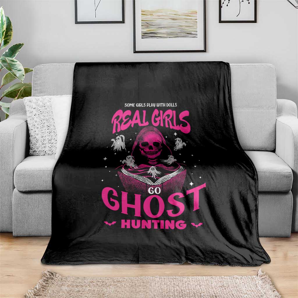 Real Girls Go Ghost Hunting Throw Blanket Paranormal Investigator Spooky Halloween TS09 Print Your Wear