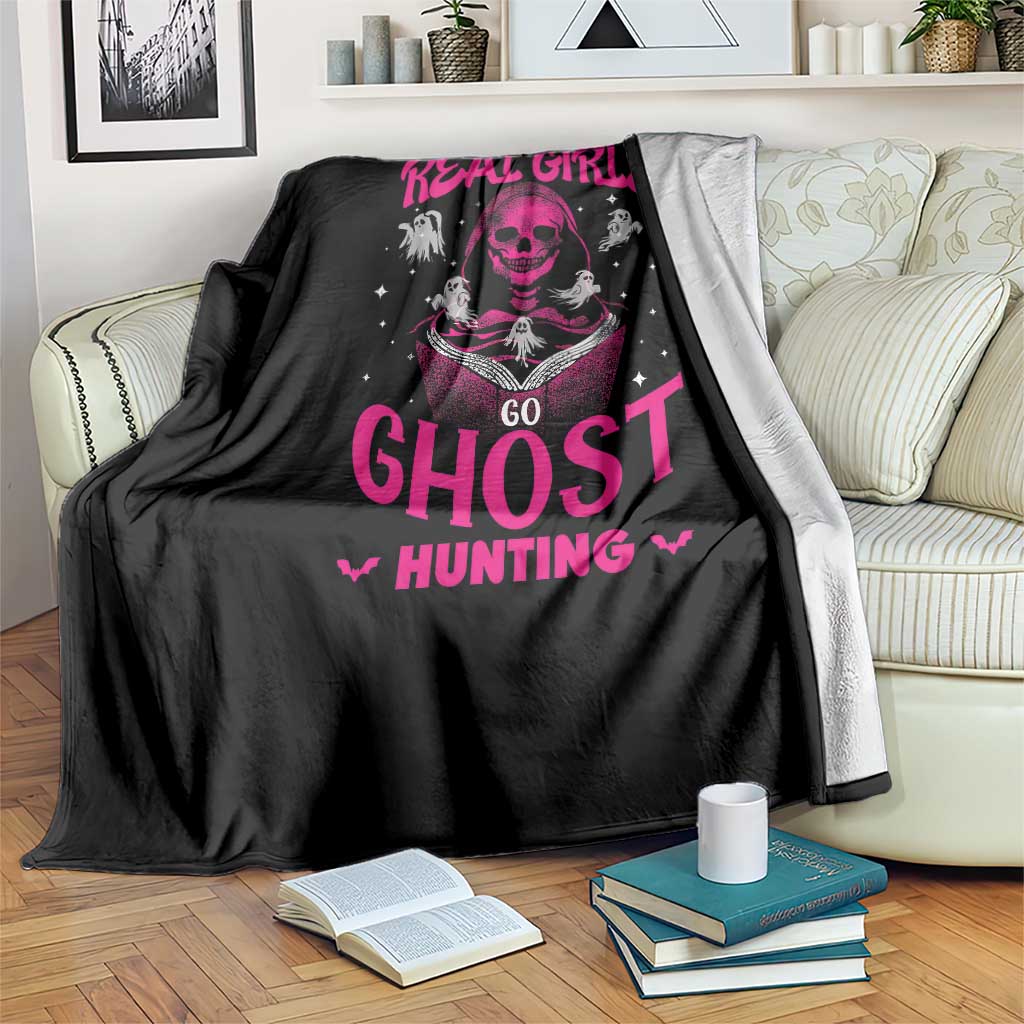 Real Girls Go Ghost Hunting Throw Blanket Paranormal Investigator Spooky Halloween TS09 Print Your Wear