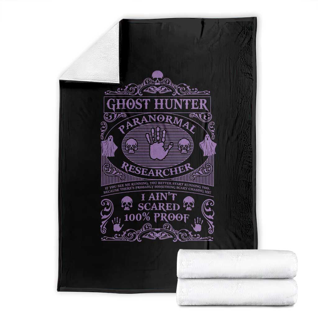 Ghost Hunting Throw Blanket Halloween Paranormal Researcher TS09 Black Print Your Wear