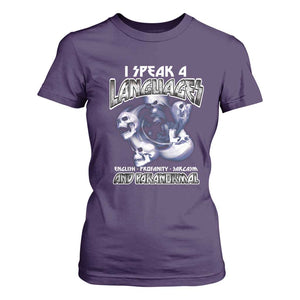 Ghost Hunting T Shirt For Women I Speak 4 Languages Paranormal Halloween TS09 Purple Print Your Wear