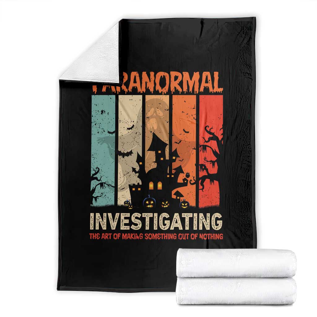 Paranormal Investigator Throw Blanket Ghost Hunting Creepy Halloween TS09 Black Print Your Wear