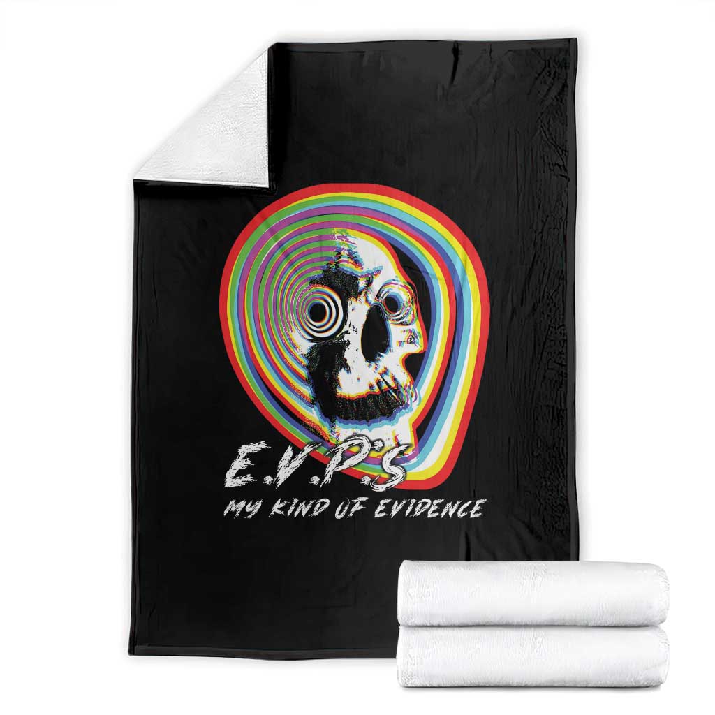 Ghost Hunting Throw Blanket EVP My Kind Of Evidence TS09 Black Print Your Wear