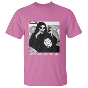 Funny Grim Reaper T Shirt Not Killing Just Chilling Halloween TS09 Azalea Print Your Wear