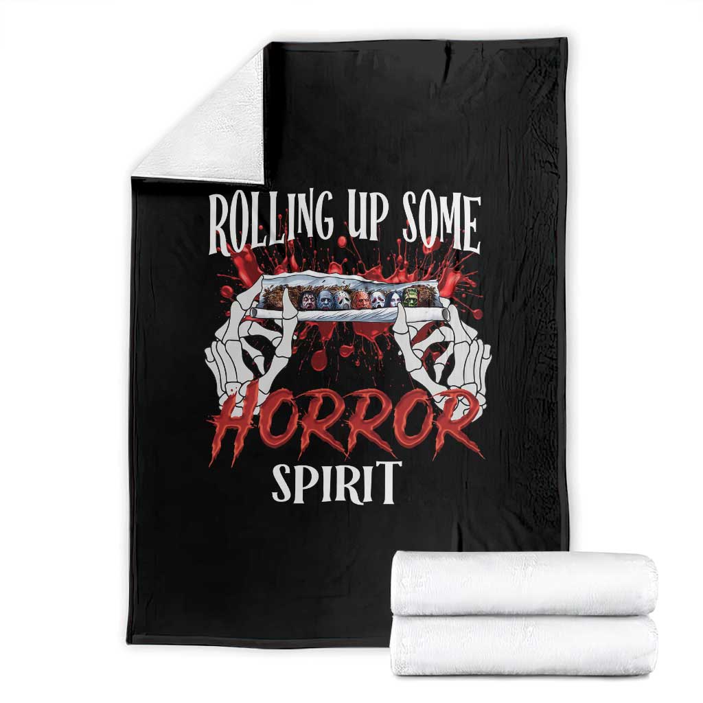 Funny Halloween Throw Blanket Rolling Up Some Horror Spirit TS09 Black Print Your Wear