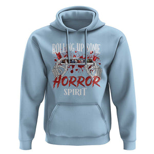 Funny Halloween Hoodie Rolling Up Some Horror Spirit TS09 Light Blue Print Your Wear