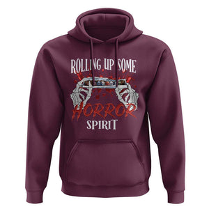 Funny Halloween Hoodie Rolling Up Some Horror Spirit TS09 Maroon Print Your Wear