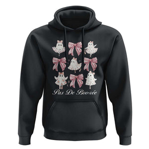 Coquette Halloween Hoodie Pas De Boo-re Ghost Ballerina TS09 Black Print Your Wear