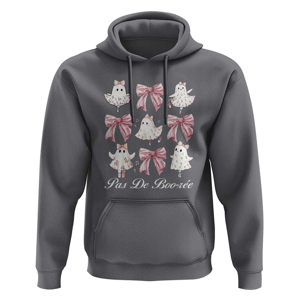 Coquette Halloween Hoodie Pas De Boo-re Ghost Ballerina TS09 Charcoal Print Your Wear