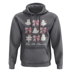 Coquette Halloween Hoodie Pas De Boo-re Ghost Ballerina TS09 Charcoal Print Your Wear