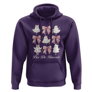 Coquette Halloween Hoodie Pas De Boo-re Ghost Ballerina TS09 Purple Print Your Wear