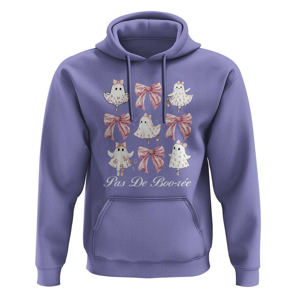 Coquette Halloween Hoodie Pas De Boo-re Ghost Ballerina TS09 Violet Print Your Wear