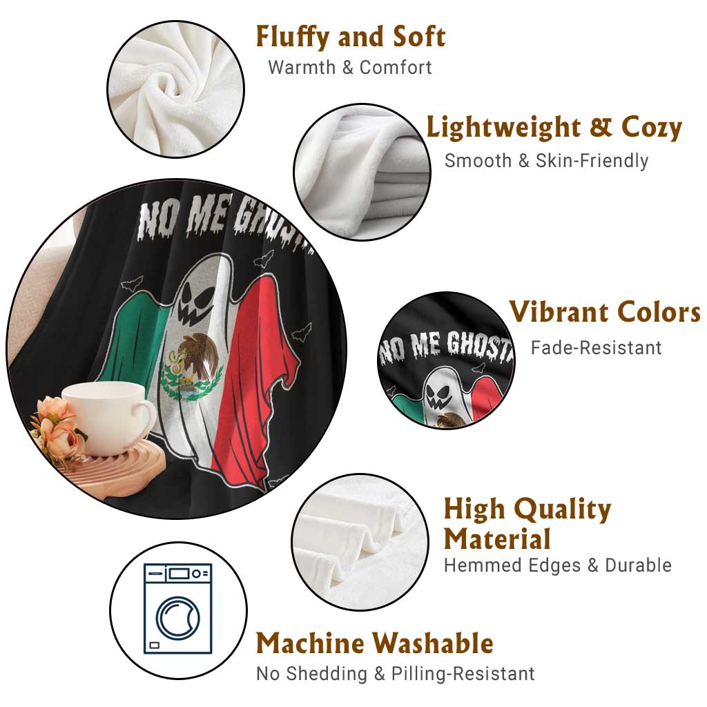 Mexico Halloween Throw Blanket No Me Ghosta Mexican Ghost TS09 Print Your Wear