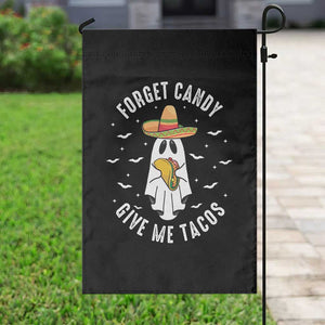 Mexico Halloween Garden Flag Forget Candy Give Me Tacos Cute Mexican Ghost TS09 Print Your Wear