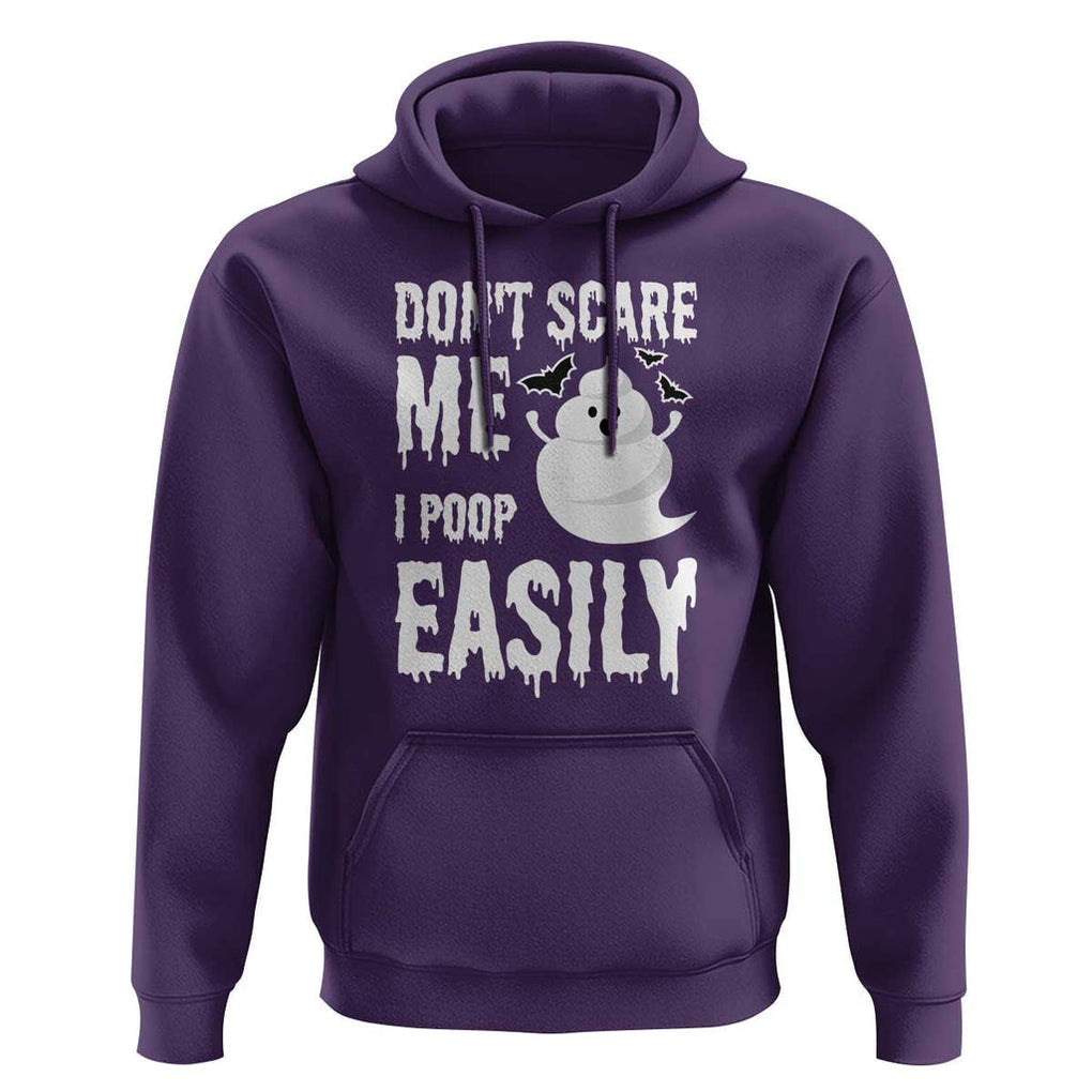 Funny Halloween Hoodie Don't Scare Me I Poop Easily TS09 Purple Print Your Wear