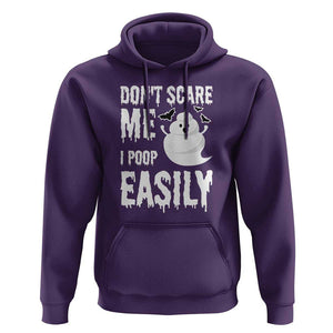 Funny Halloween Hoodie Don't Scare Me I Poop Easily TS09 Purple Print Your Wear