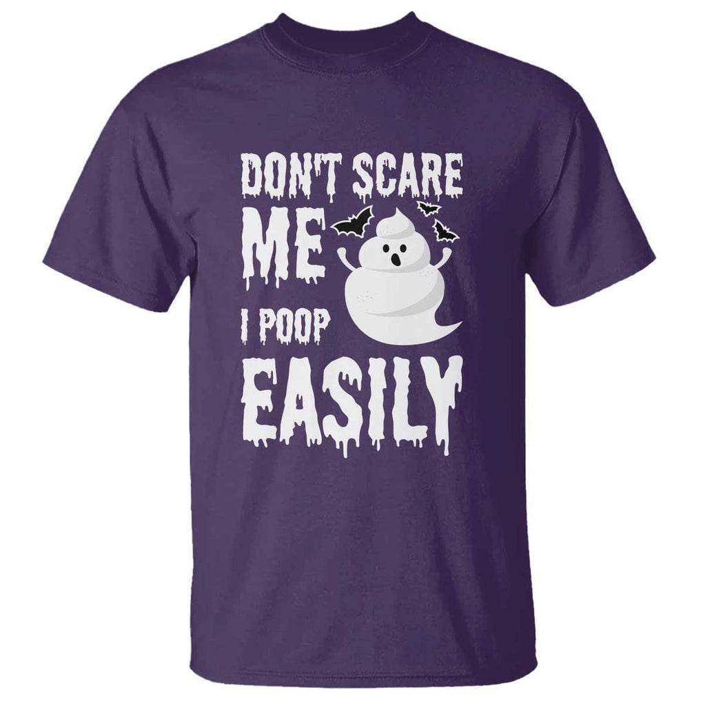 Funny Halloween T Shirt Don't Scare Me I Poop Easily TS09 Purple Print Your Wear