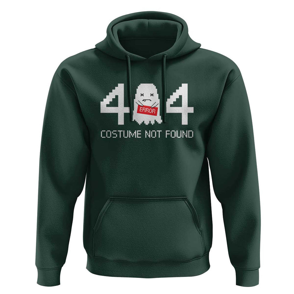 Funny Halloween Hoodie 404 Error Costume Not Found TS09 Dark Forest Green Print Your Wear