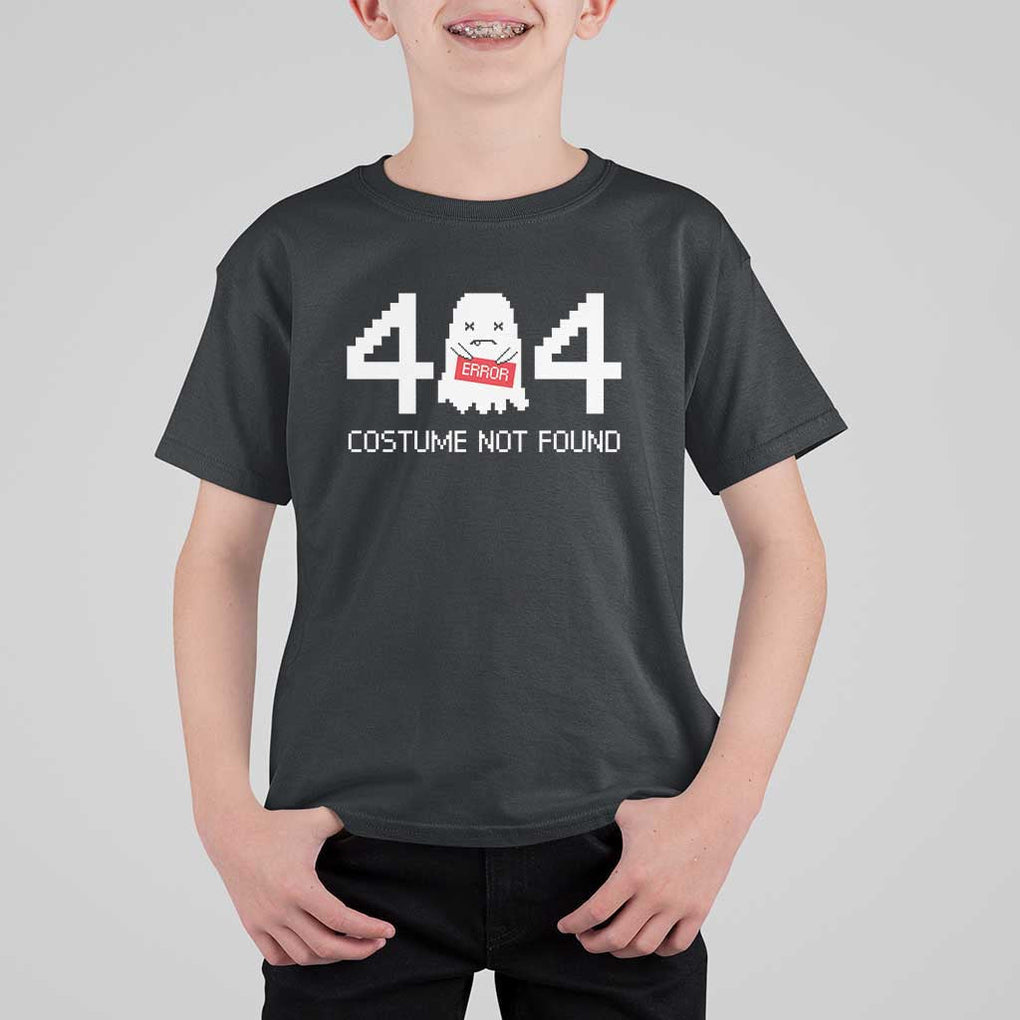 Funny Halloween T Shirt For Kid 404 Error Costume Not Found TS09 Black Print Your Wear