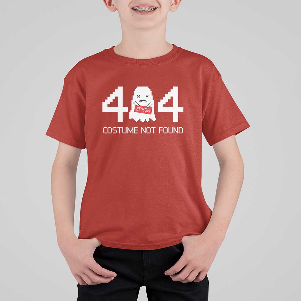Funny Halloween T Shirt For Kid 404 Error Costume Not Found TS09 Red Print Your Wear