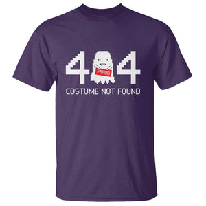Funny Halloween T Shirt 404 Error Costume Not Found TS09 Purple Print Your Wear