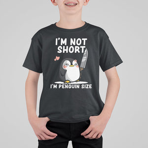 I'm Not Short I'm Penguin Size Angry But Cute T Shirt For Kid TS09 Black Printyourwear