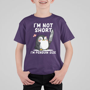 I'm Not Short I'm Penguin Size Angry But Cute T Shirt For Kid TS09 Purple Printyourwear