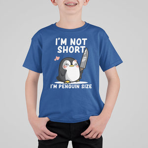 I'm Not Short I'm Penguin Size Angry But Cute T Shirt For Kid TS09 Royal Blue Printyourwear