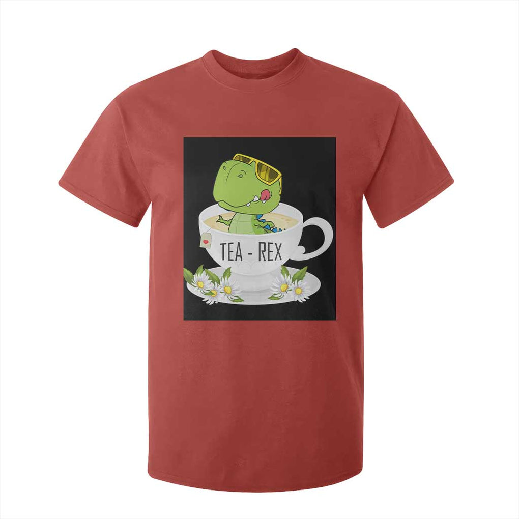 Funny Dinosaur Tea Rex T Shirt For Kid TS09 Red Print Your Wear